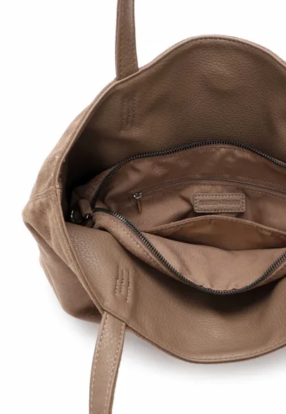 EMILY & NOAH mit Bag in Bag und reversibel Shopper Taupe Lederimitat EMILY & NOAH mit Bag in Bag und reversibel Shopper Taupe Lederimitat