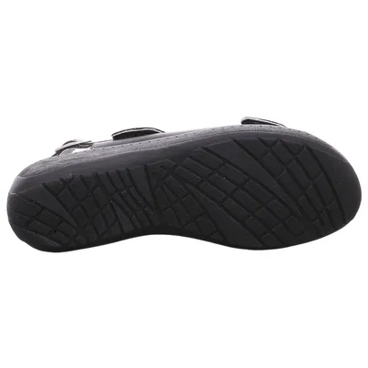 VAN DER LAAN mit Wechselfussbett Comfort-Sandalette Schwarz Leder 