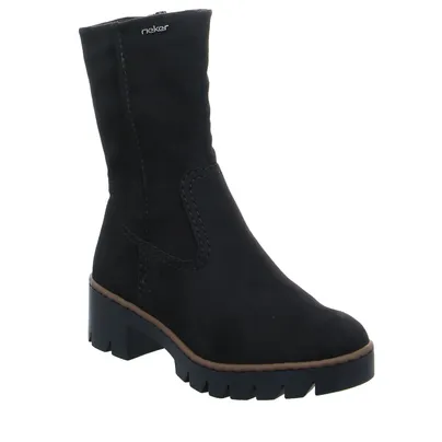 RIEKER Stiefelette Schwarz Lederimitat RIEKER Stiefelette Schwarz Lederimitat