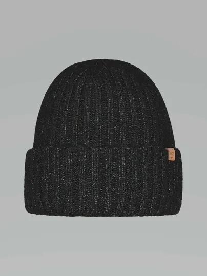 BARTS Rippenstrick mit Umschlag Mütze Schwarz Textil BARTS Rippenstrick mit Umschlag Mütze Schwarz Textil