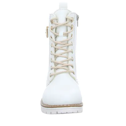 RIEKER Boot Offwhite Lederimitat 