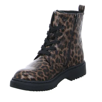 INDIGO Must-Have Winter-Stiefelchen Mädchen-Winter-Bottine Leopard Synthetik INDIGO Must-Have Winter-Stiefelchen Mädchen-Winter-Bottine Leopard Synthetik