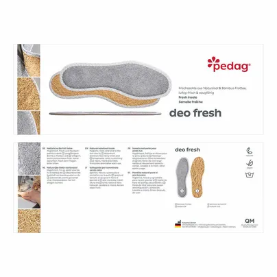 PEDAG Deo Fresh Frotteeshohle Kids Sohlen Grau Textil 