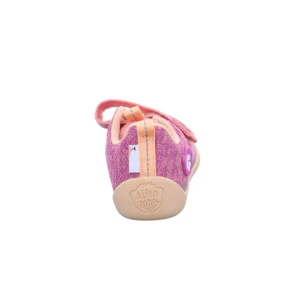 AFFENZAHN Komfortschuh Kleinkinder-Halbschuh Klett Pink Textil 