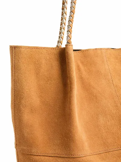 PIECES PCBRIANNA SUEDE SHOPPER FC Shopper Cognac Leder 