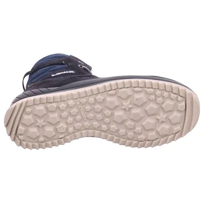 LOWA Winter-Sneaker, high Mädchen-Snowboot Membrane Dunkelblau Textil 