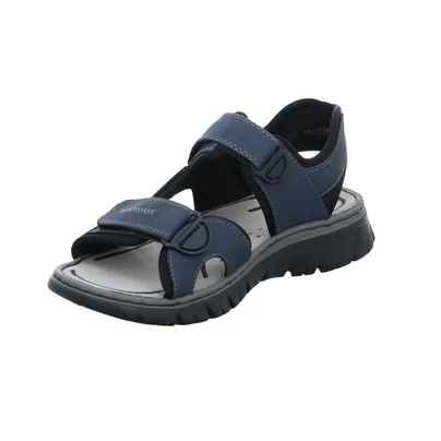 RIEKER Sandale Blau Lederimitat 