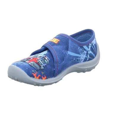 FISCHER Jungen Kinder-Hausschuh Blau Textil FISCHER Jungen Kinder-Hausschuh Blau Textil