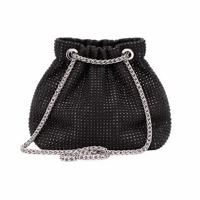 LA STRADA Clutch / Abendtasche Schwarz Textil LA STRADA Clutch / Abendtasche Schwarz Textil
