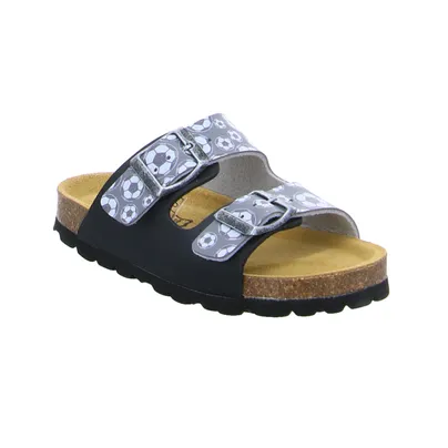 BIOLife Weichtritt Kinder-Pantolette Grau Lederimitat BIOLife Weichtritt Kinder-Pantolette Grau Lederimitat