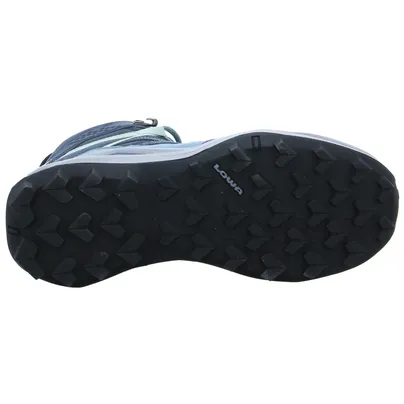 LOWA Gore-Tex Wander- Bergschuh Damen Blau Lederimitat 