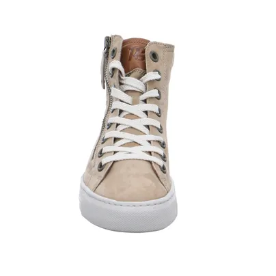 PAUL GREEN Mid Cut Sneaker Beige Leder PAUL GREEN Mid Cut Sneaker Beige Leder