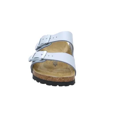 BIRKENSTOCK Bio-Fussbett Silber Lederimitat 