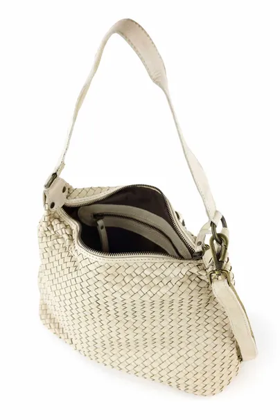 BEAR DESIGN Creme Umhängetasche Offwhite Leder BEAR DESIGN Creme Umhängetasche Offwhite Leder