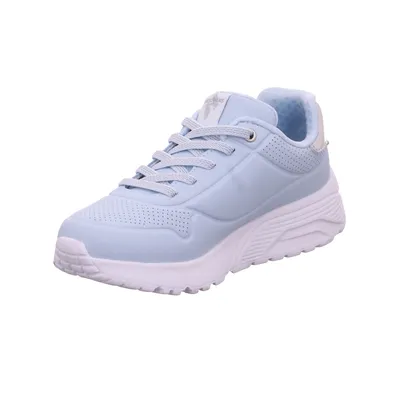 SKECHERS Sneaker Mädchen-Halbschuh Binder Hellblau Lederimitat 