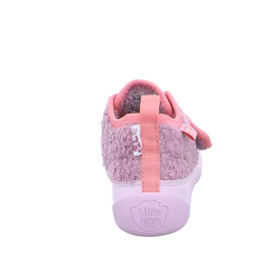 AFFENZAHN Komfortschuh Kinder-Hausschuh Rosa Textil 