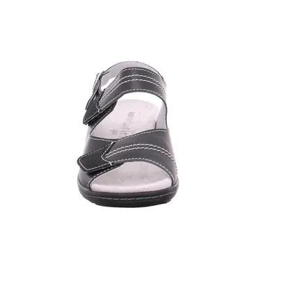 VAN DER LAAN mit Wechselfussbett Comfort-Sandalette Schwarz Leder 