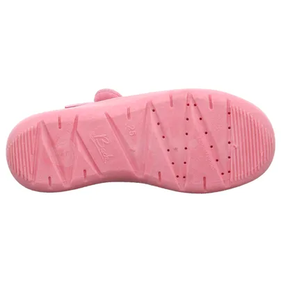BECK schmaler Mädchenhausschuh Kinder-Hausschuh Rosa Textil 