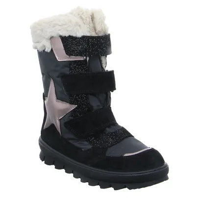 SUPERFIT Mädchen Winterstiefel Mädchen-Snowboot Membrane Schwarz Textil SUPERFIT Mädchen Winterstiefel Mädchen-Snowboot Membrane Schwarz Textil