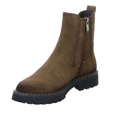 TAMARIS Boot Taupe Leder TAMARIS Boot Taupe Leder