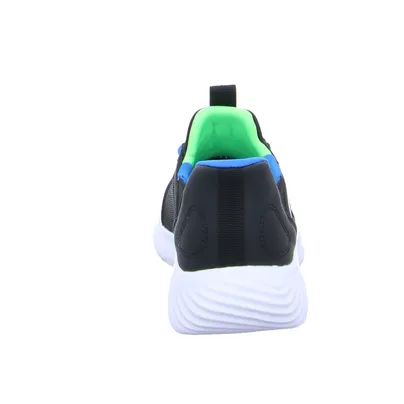 SKECHERS Sneaker Kleinkinder-Halbschuh Klett Schwarz Textil 