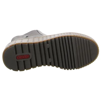 RIEKER Boot Taupe Recycelte Materialien 