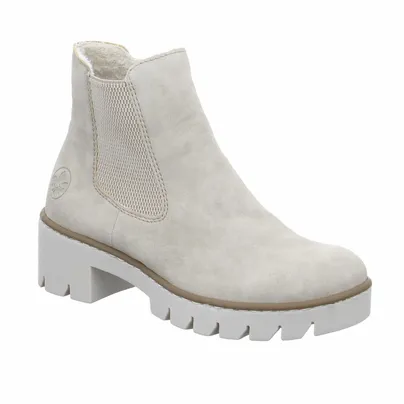 RIEKER Stiefelette Beige Lederimitat RIEKER Stiefelette Beige Lederimitat