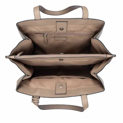 GABOR Shopper Taupe Lederimitat 