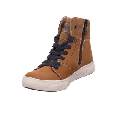 VADO Winter-Sneaker high Jungen-Winter-Bottine Braun Leder VADO Winter-Sneaker high Jungen-Winter-Bottine Braun Leder