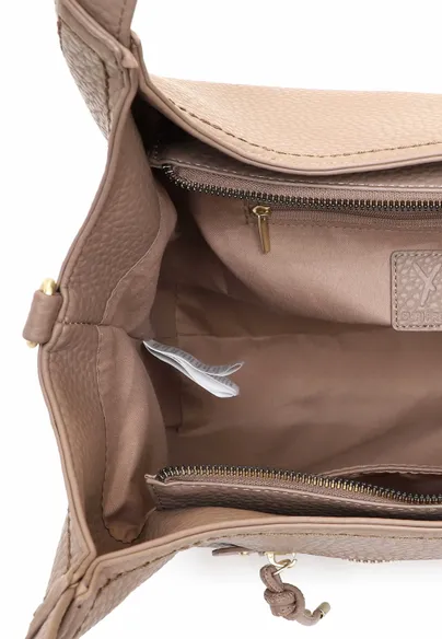 SURI FREY Shopper Taupe Lederimitat 
