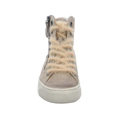 PAUL GREEN Mid Cut Sneaker Beige Leder 