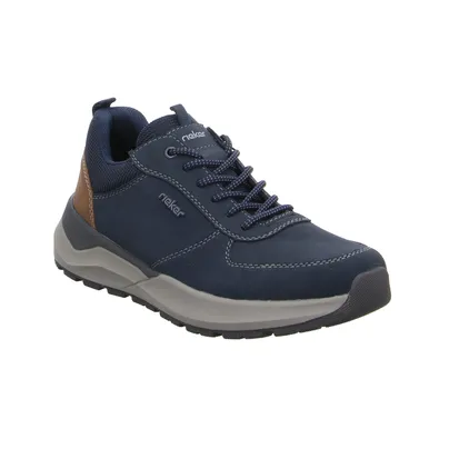 RIEKER HWK Herren Halbschuhe Halbschuhe Sneaker Blau Lederimitat 