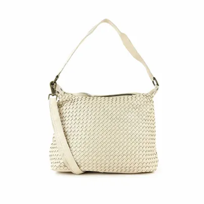 BEAR DESIGN Creme Umhängetasche Offwhite Leder BEAR DESIGN Creme Umhängetasche Offwhite Leder