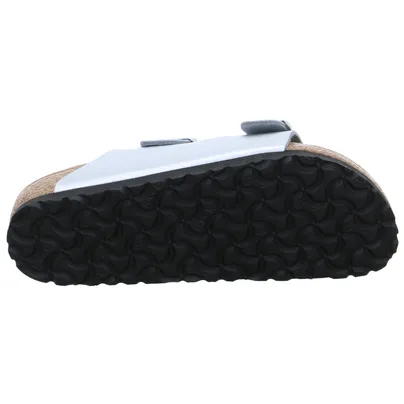 BIRKENSTOCK Bio-Fussbett Silber Lederimitat 
