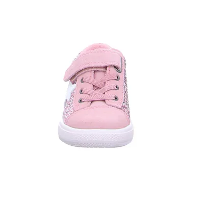 LURCHI Mädchensneaker Kleinkinder-Halbschuh Klett Rosa Leder 