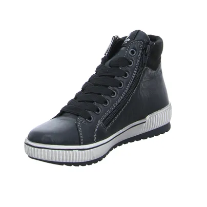 REMONTE mit TEX Membrane Mid Cut Sneaker Schwarz Leder 