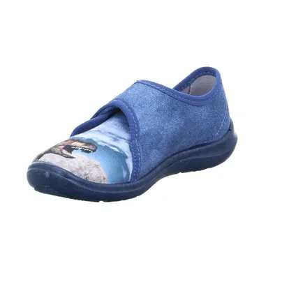 BECK Jungenhausschuh Kinder-Hausschuh Blau Textil 