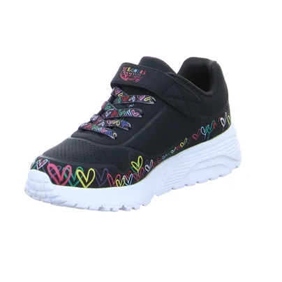 SKECHERS Sneaker Mädchen-Halbschuh Binder Schwarz Lederimitat 