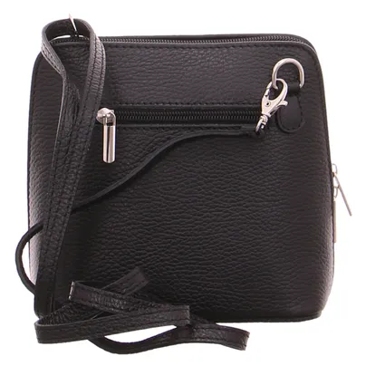 * Umhängetasche Schwarz Leder * Umhängetasche Schwarz Leder