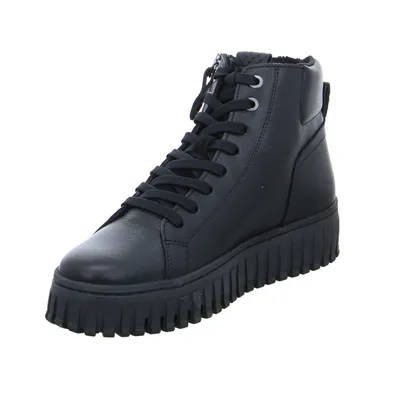 TAMARIS Mid Cut Sneaker Schwarz Leder 