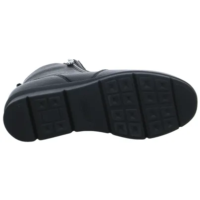 WALDLÄUFER mit Wechselfussbett Comfort-Stiefelette Schwarz Leder WALDLÄUFER mit Wechselfussbett Comfort-Stiefelette Schwarz Leder