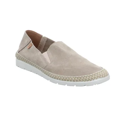 * Halbschuh-Schlüpfer Taupe Leder * Halbschuh-Schlüpfer Taupe Leder