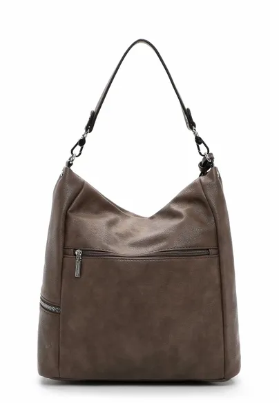 TAMARIS Beuteltasche Taupe Lederimitat TAMARIS Beuteltasche Taupe Lederimitat