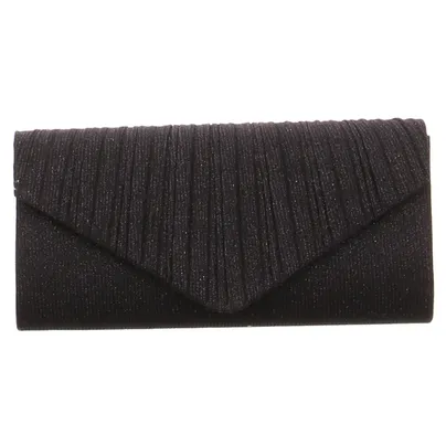 * Clutch / Abendtasche Schwarz Textil 