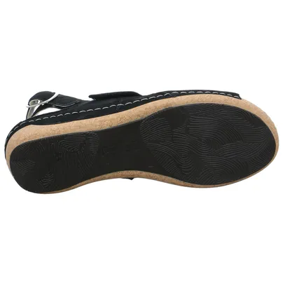 WALDLÄUFER Comfort-Sandalette Schwarz Leder WALDLÄUFER Comfort-Sandalette Schwarz Leder