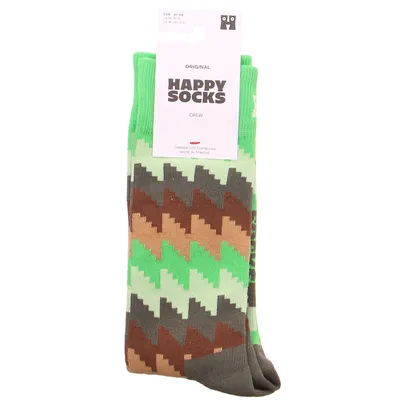 HAPPY SOCKS Muster Zig Zag Freizeitsocken Grün Textil HAPPY SOCKS Muster Zig Zag Freizeitsocken Grün Textil