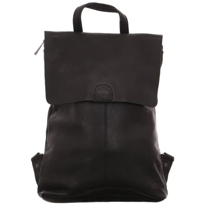 BEAR DESIGN Rucksack Schwarz Leder 