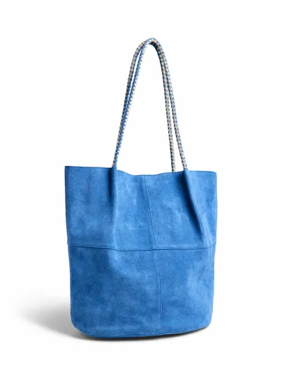 PIECES PCBRIANNA SUEDE SHOPPER FC Shopper Hellblau Leder PIECES PCBRIANNA SUEDE SHOPPER FC Shopper Hellblau Leder
