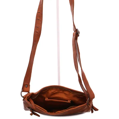 BEAR DESIGN Umhängetasche Cognac Leder BEAR DESIGN Umhängetasche Cognac Leder