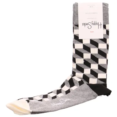 HAPPY SOCKS Geometriemuster Freizeitsocken Grau Textil HAPPY SOCKS Geometriemuster Freizeitsocken Grau Textil